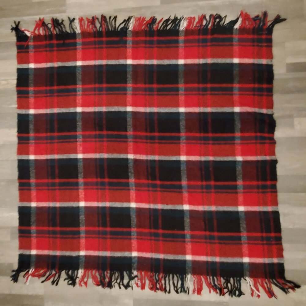 Vintage Troy Leisure Wool Plaid Blanket